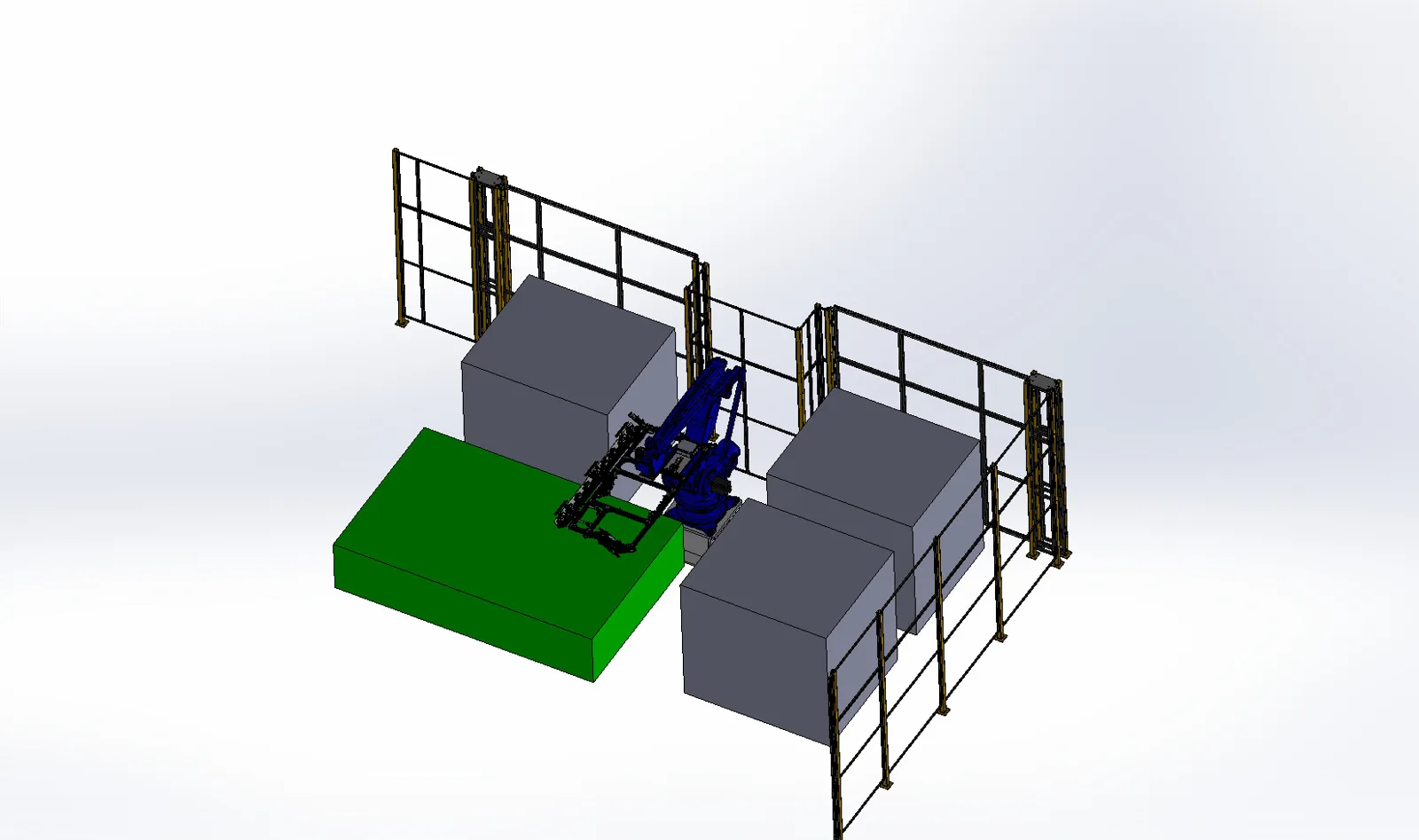 Disegno CAD di una cella EXON per la movimentazione di pannelli